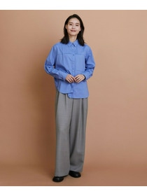 【L'EQUIPE】ストレッチタイプライターシャツ 詳細画像 ブルー 9