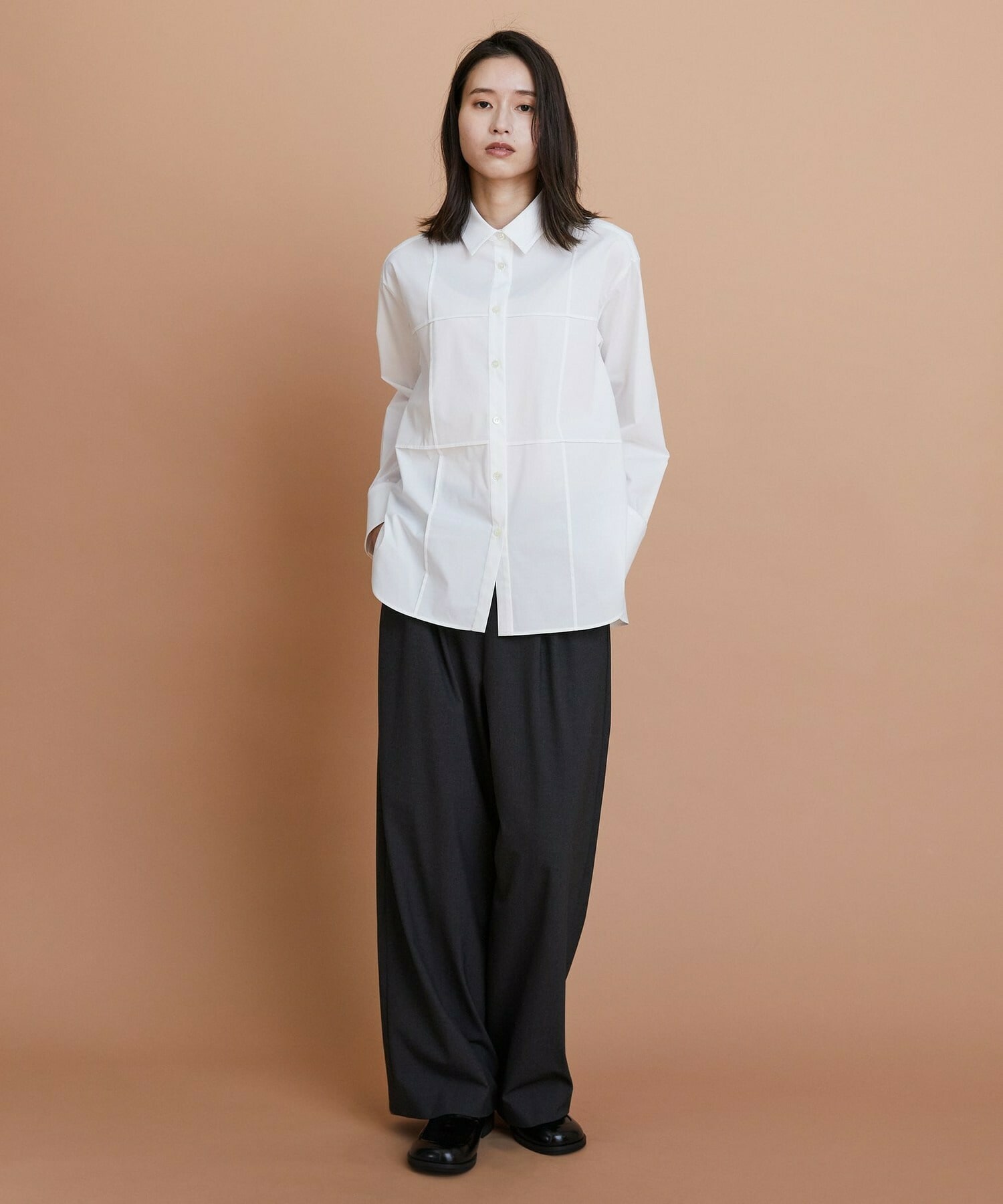 【L'EQUIPE】ストレッチタイプライターシャツ 詳細画像 ブルー 1