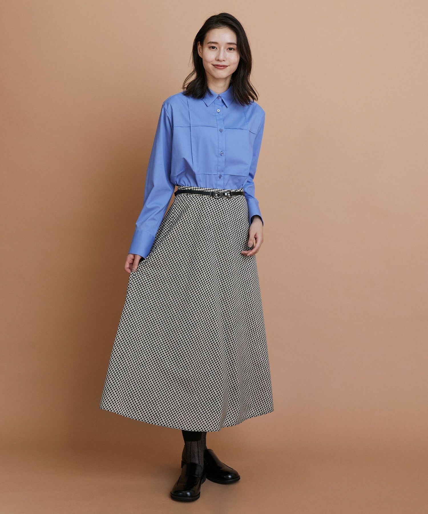 【L'EQUIPE】ストレッチタイプライターシャツ 詳細画像 ブルー 14