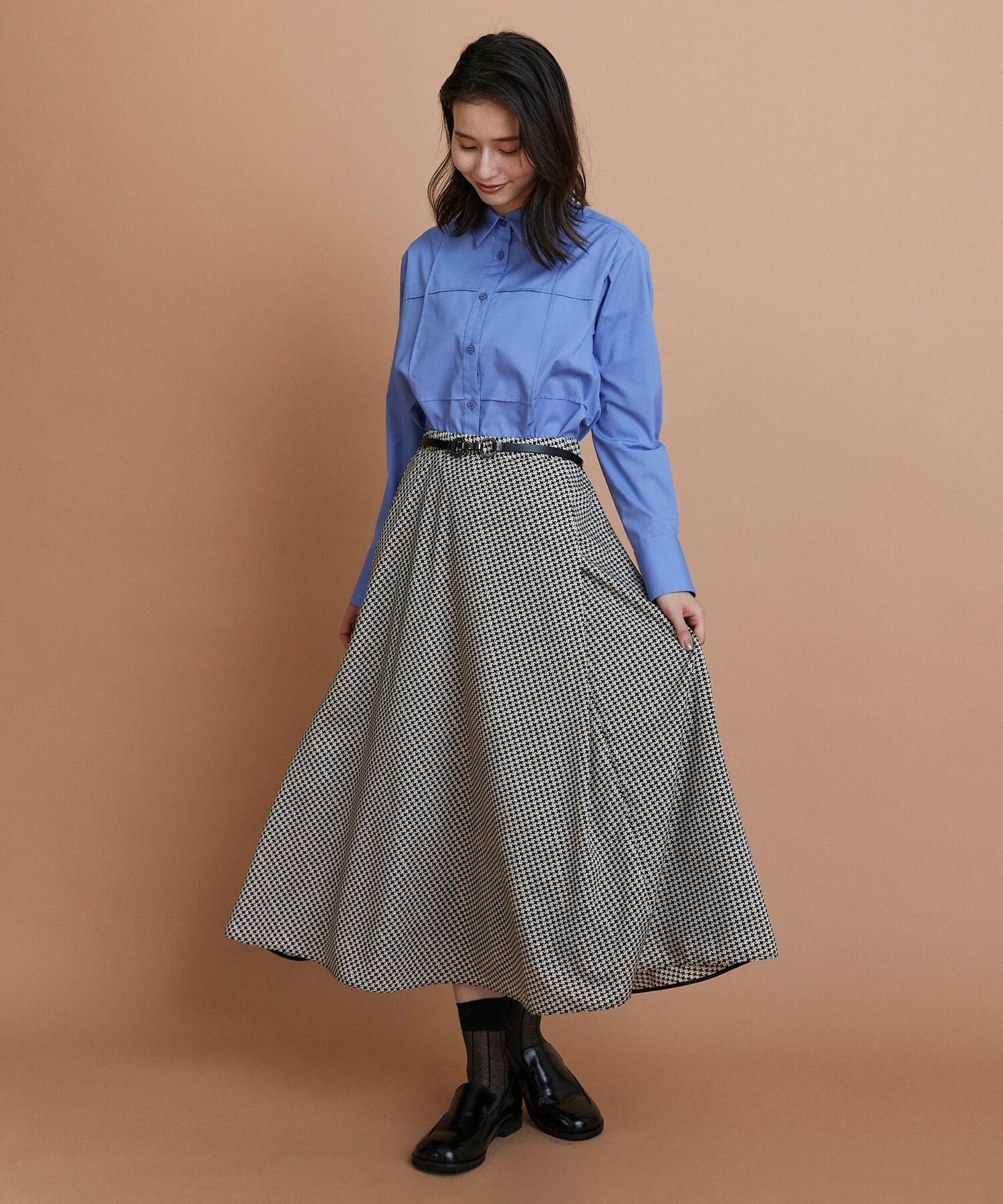 【L'EQUIPE】ストレッチタイプライターシャツ 詳細画像 ブルー 15