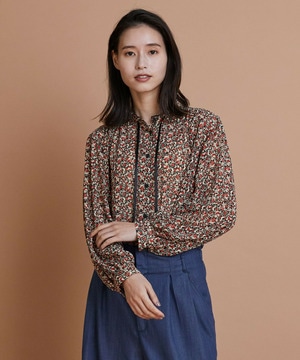 【L'EQUIPE】ヴィンテージプリントブラウス 詳細画像 レッド系その他 1