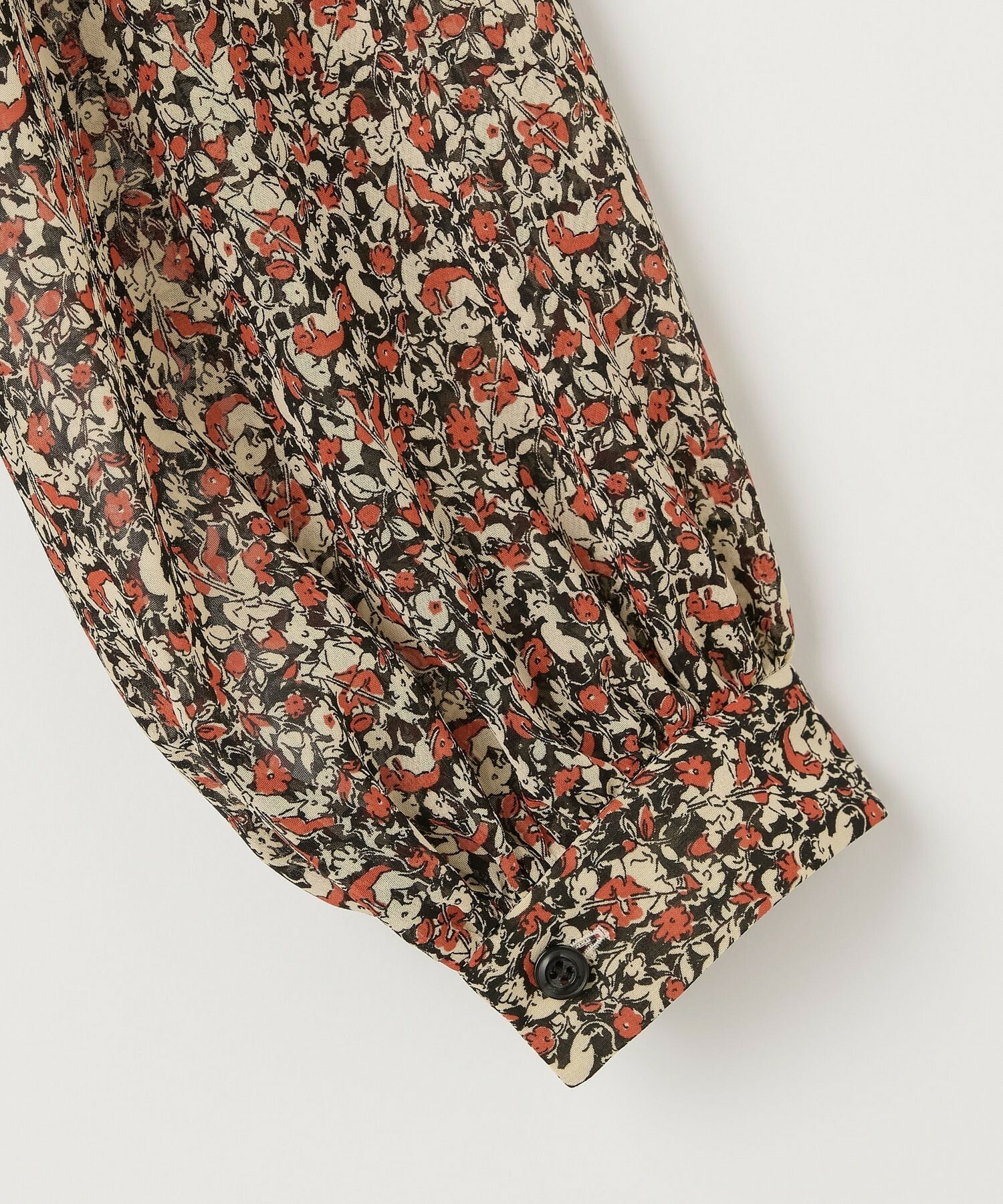 【L'EQUIPE】ヴィンテージプリントブラウス 詳細画像 レッド系その他 11