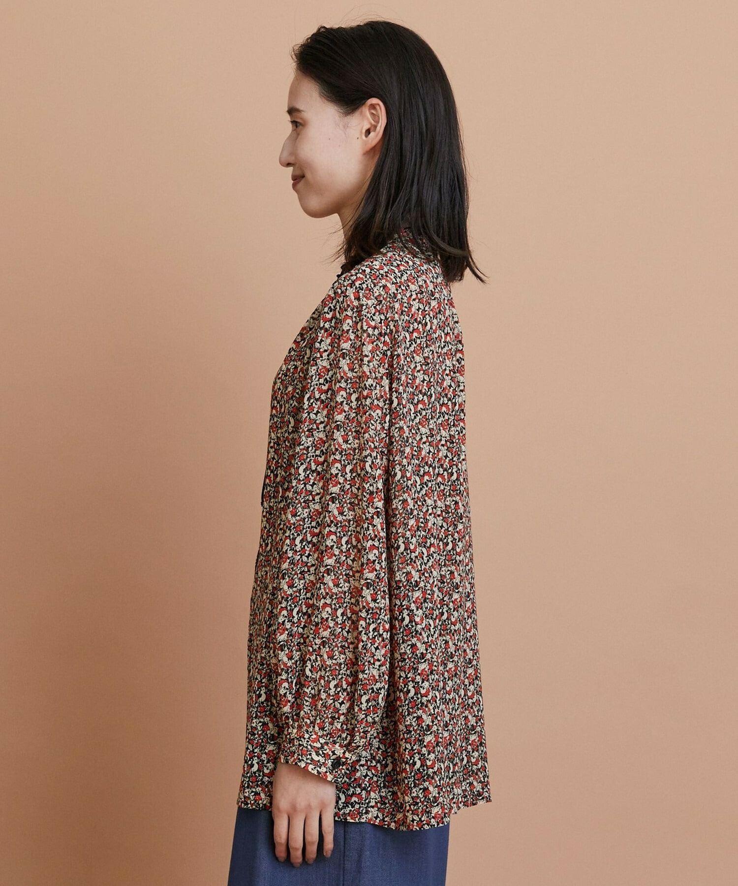 【L'EQUIPE】ヴィンテージプリントブラウス 詳細画像 レッド系その他 6