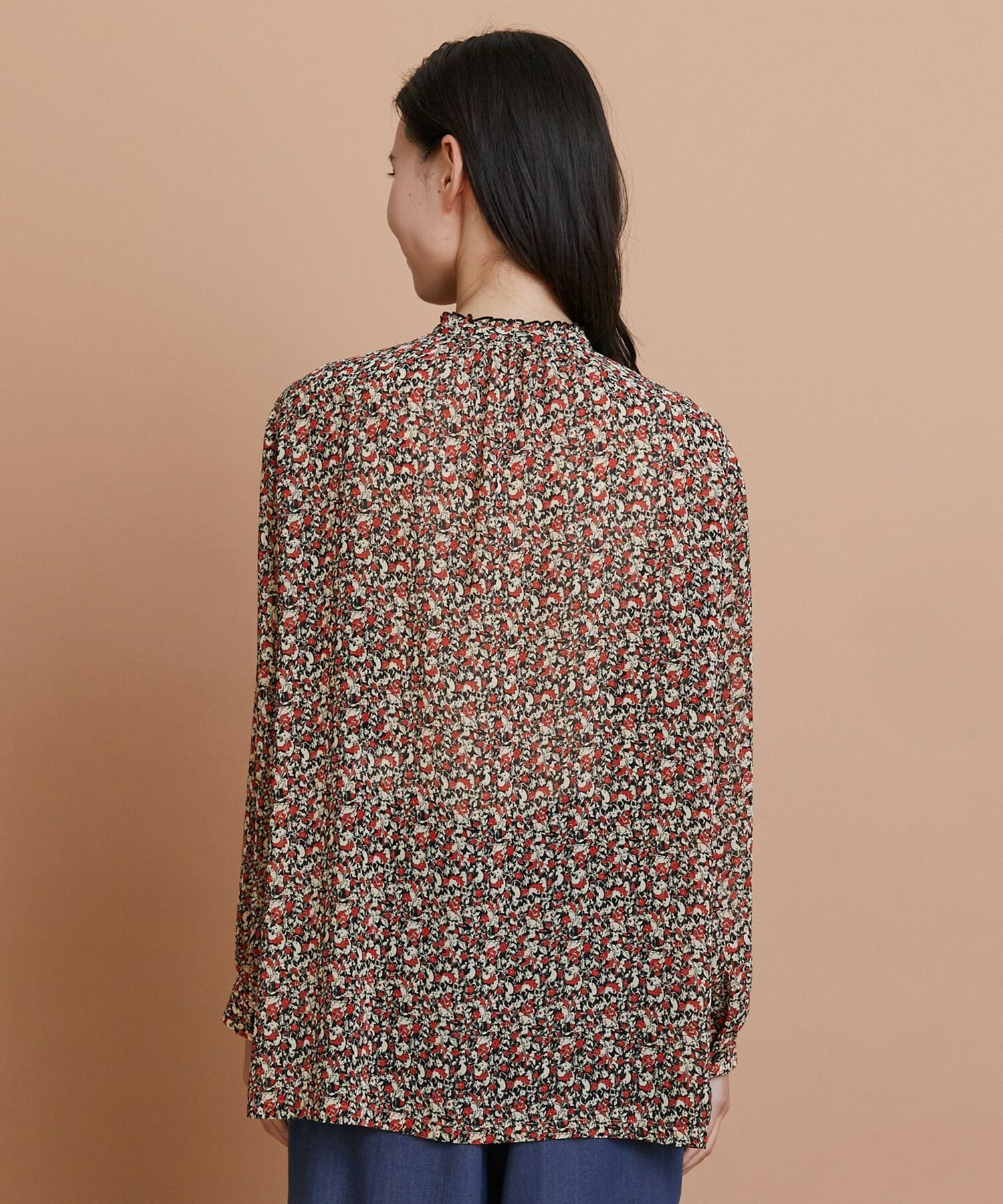【L'EQUIPE】ヴィンテージプリントブラウス 詳細画像 レッド系その他 7