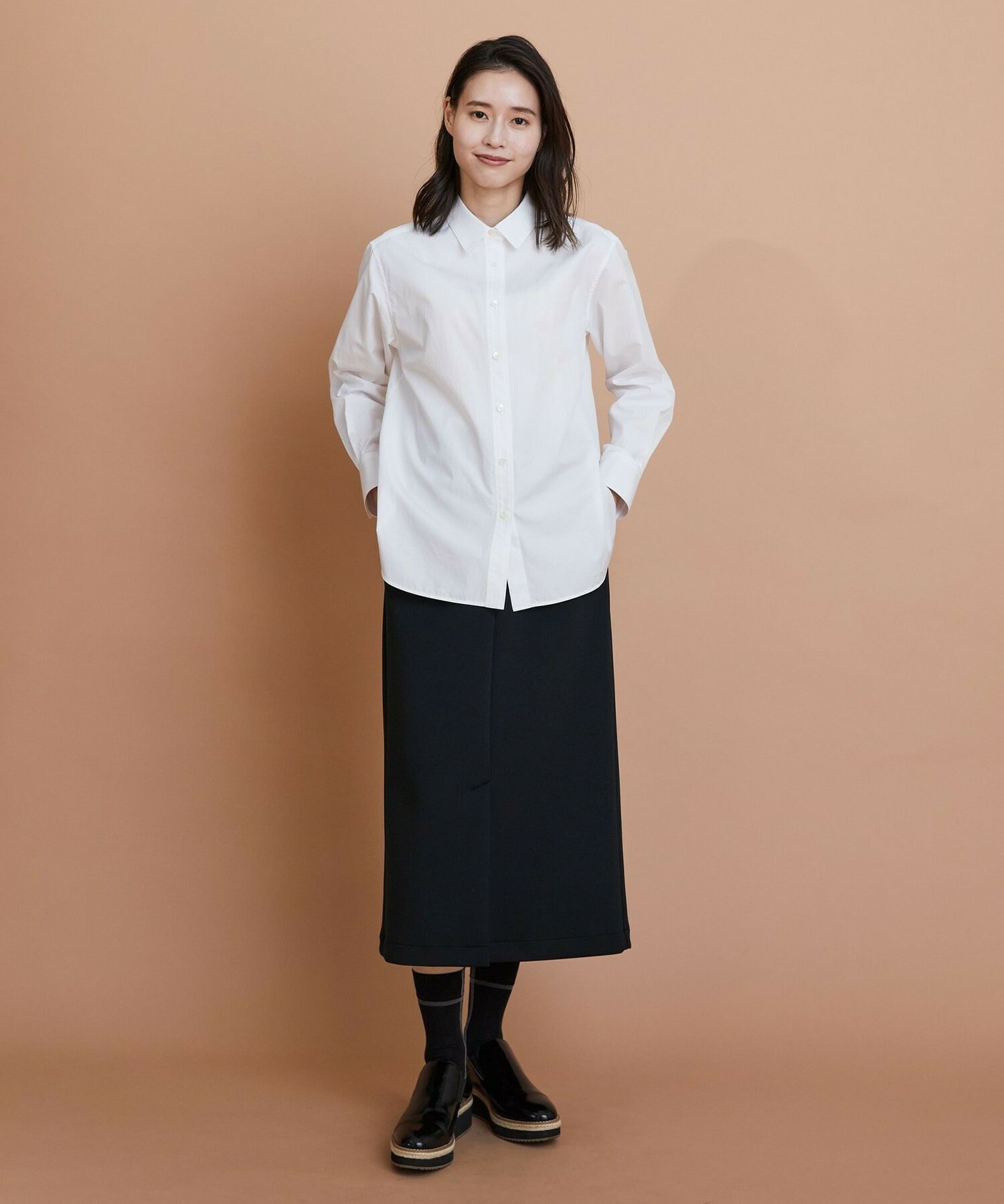 【L'EQUIPE】120/2コットンブロードシャツ 詳細画像 ホワイト 1