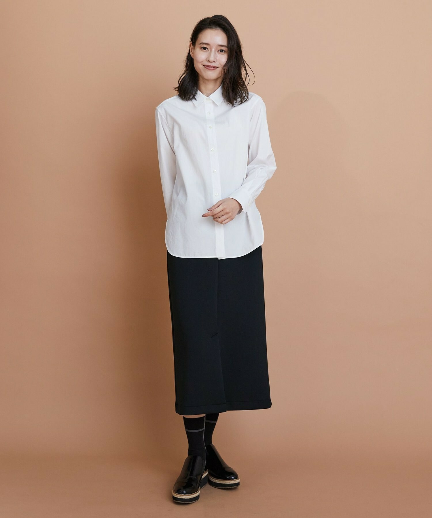 【L'EQUIPE】120/2コットンブロードシャツ 詳細画像 ホワイト 3