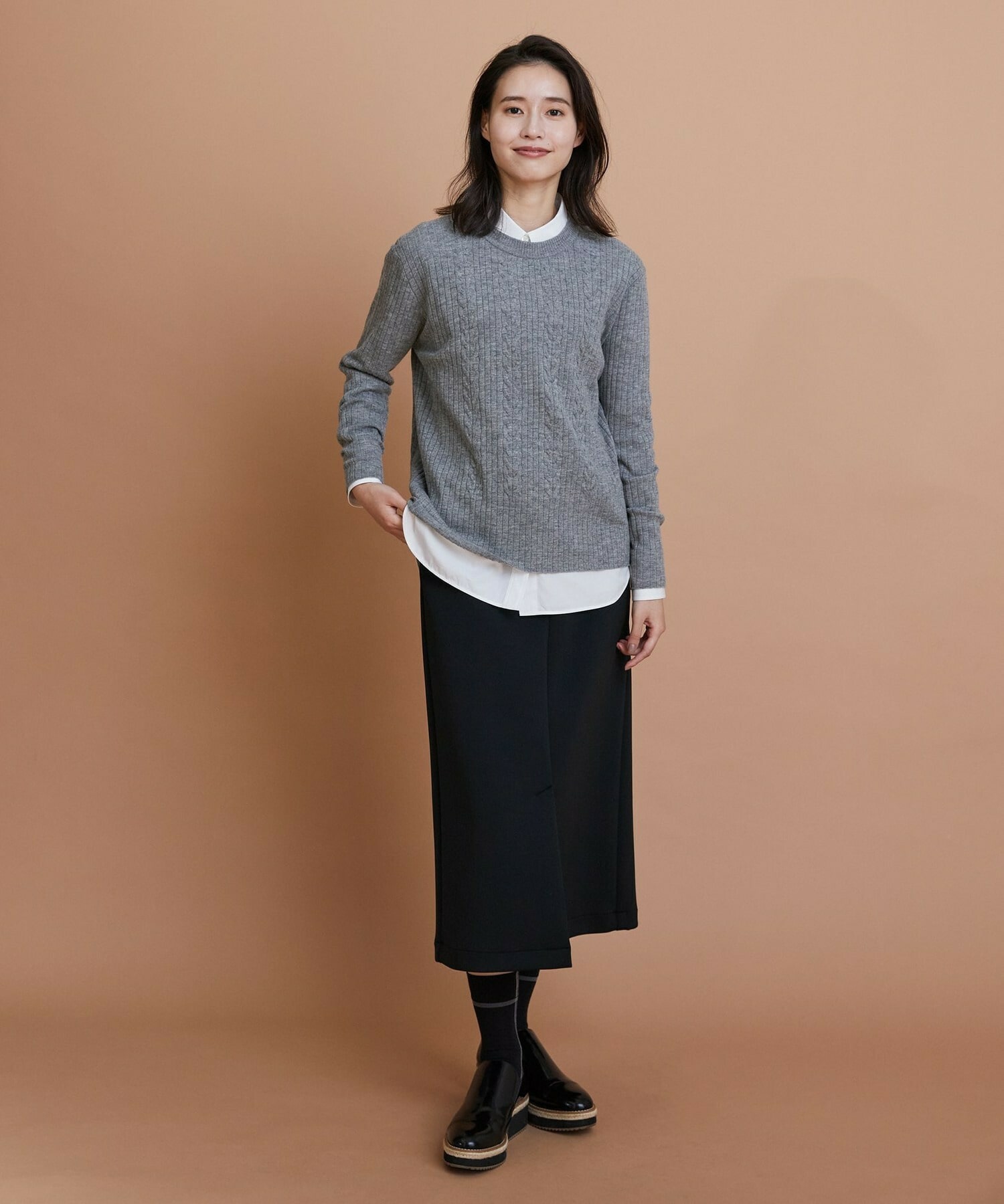 【L'EQUIPE】120/2コットンブロードシャツ 詳細画像 ホワイト 9