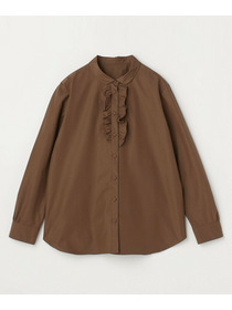 【L'EQUIPE】パウダリータフタフロントフリルシャツ 詳細画像 カーキ 17