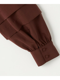 【L'EQUIPE】トロピカルウールブラウス 詳細画像 ボルドー 14