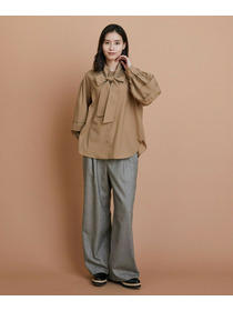 【L'EQUIPE】トロピカルウールブラウス 詳細画像 ボルドー 3