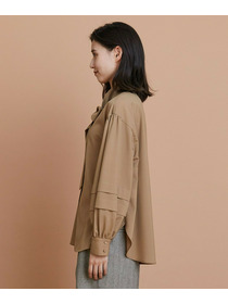 【L'EQUIPE】トロピカルウールブラウス 詳細画像 ボルドー 5