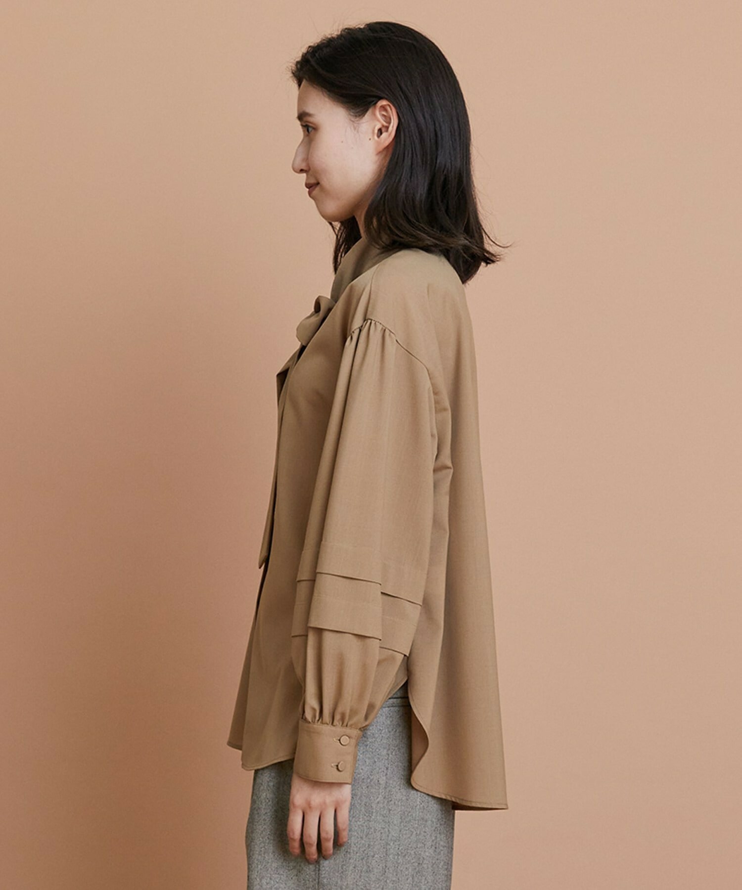 【L'EQUIPE】トロピカルウールブラウス 詳細画像 ボルドー 5