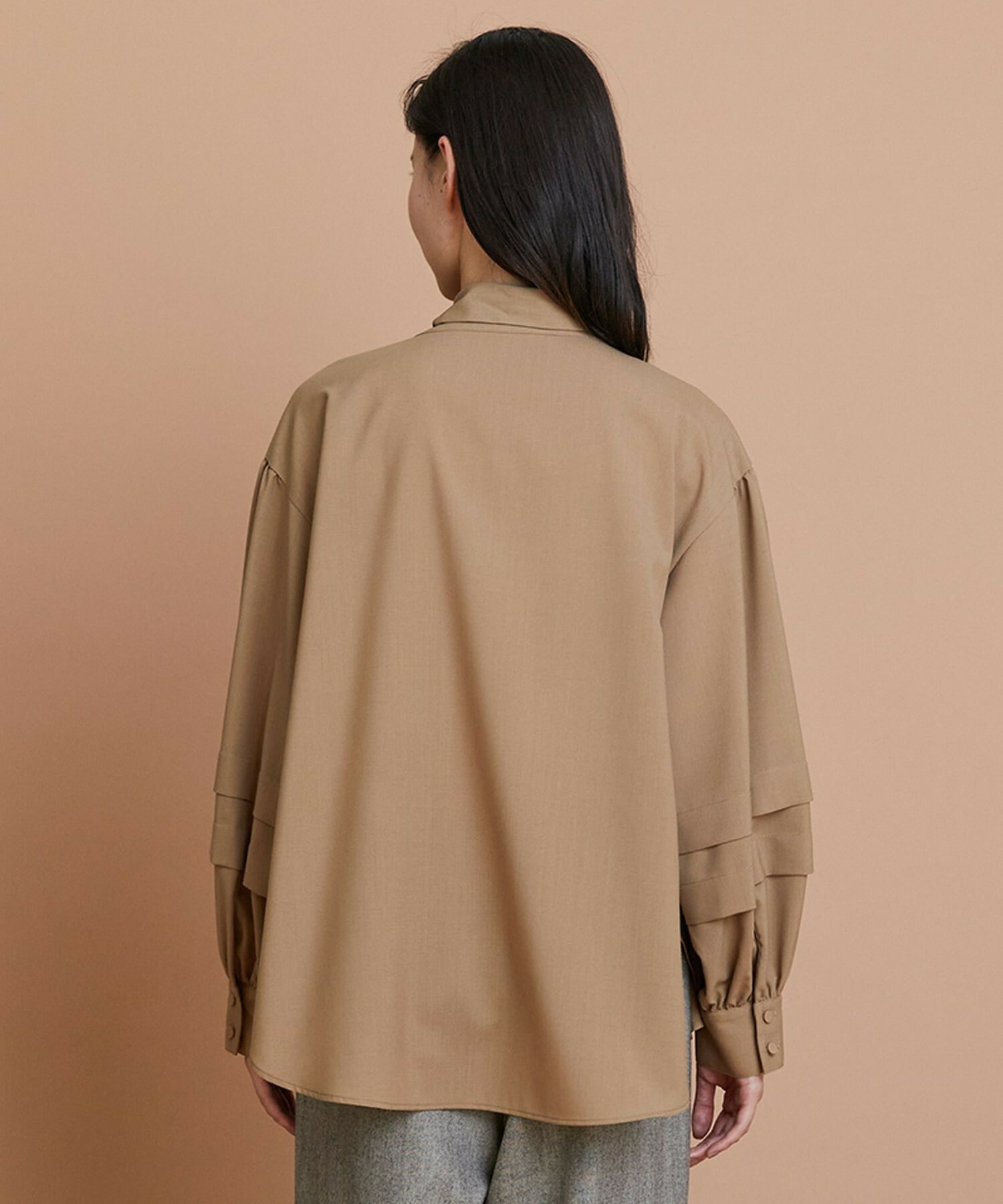 【L'EQUIPE】トロピカルウールブラウス 詳細画像 ボルドー 6