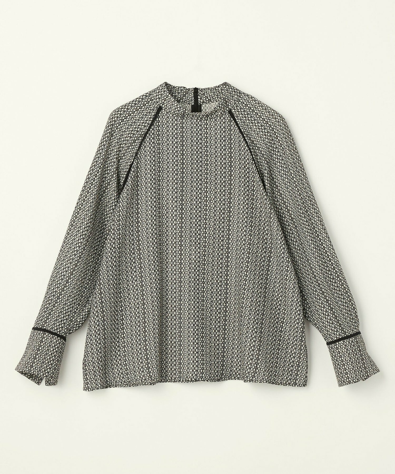 【L'EQUIPE】ピクセルプリントブラウス 詳細画像 ブラック系その他 11