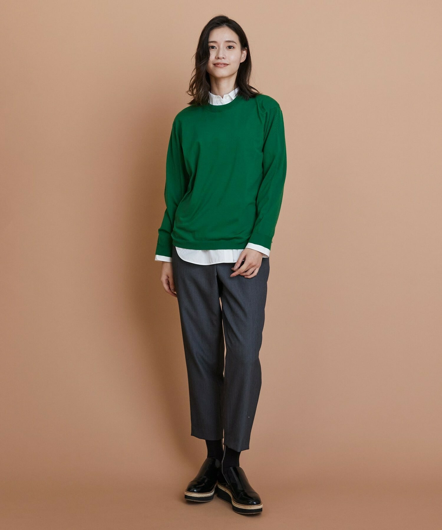 【L'EQUIPE】100/2コットンブロードシャツ 詳細画像 ホワイト 4