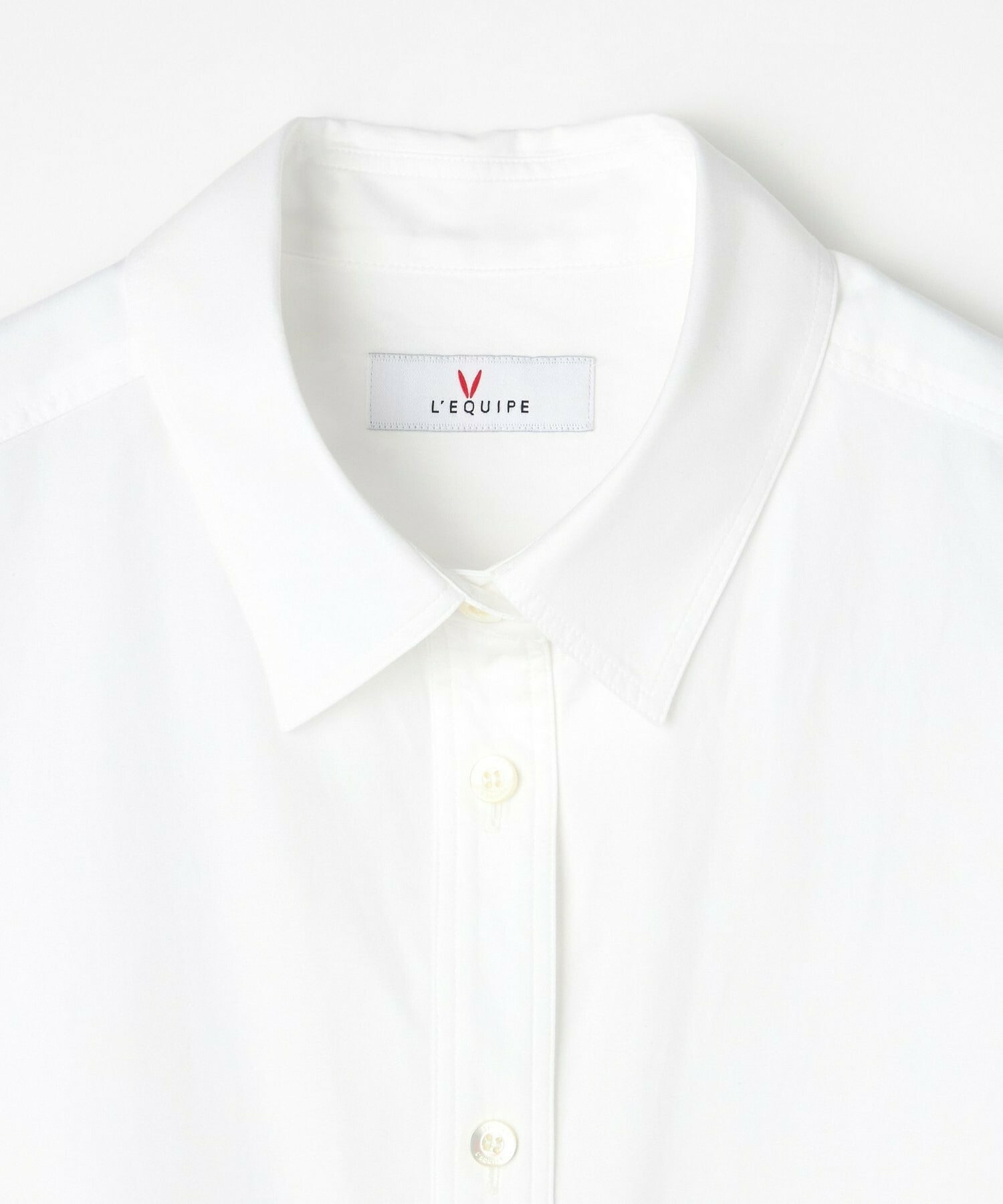 【L'EQUIPE】100/2コットンブロードシャツ 詳細画像 ホワイト 7