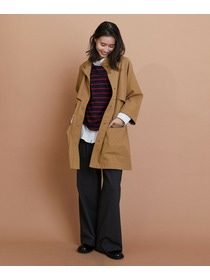 【L'EQUIPE】コットンナイロンベネシャントレンチコート 詳細画像 ブラック 2