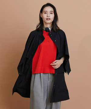 【L'EQUIPE】コットンナイロンベネシャントレンチコート 詳細画像 ブラック 1