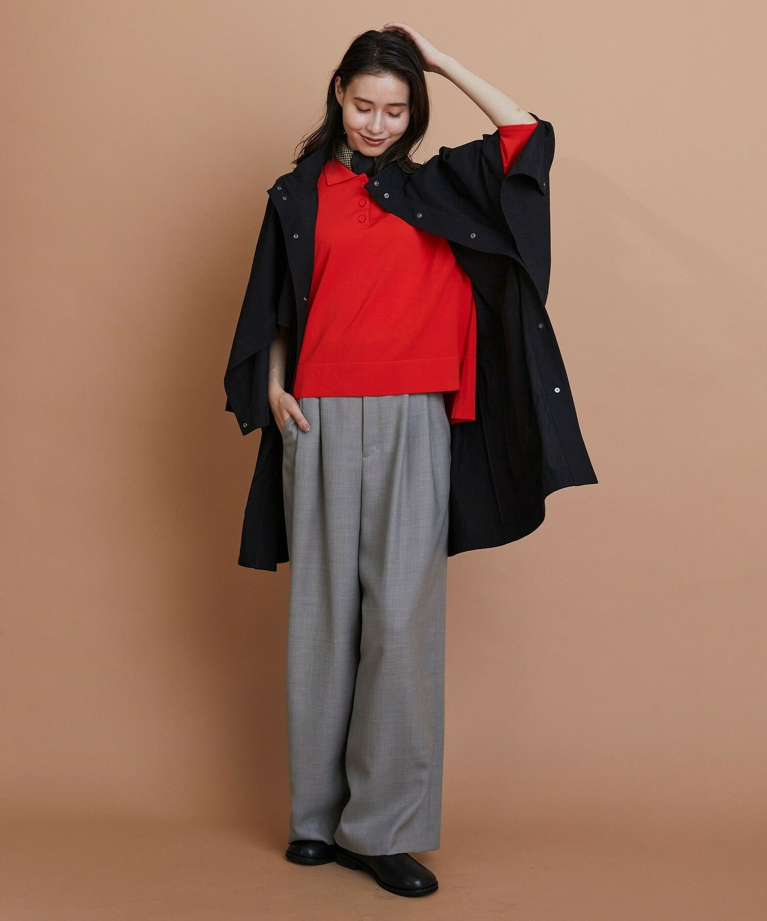 【L'EQUIPE】コットンナイロンベネシャントレンチコート 詳細画像 ブラック 11