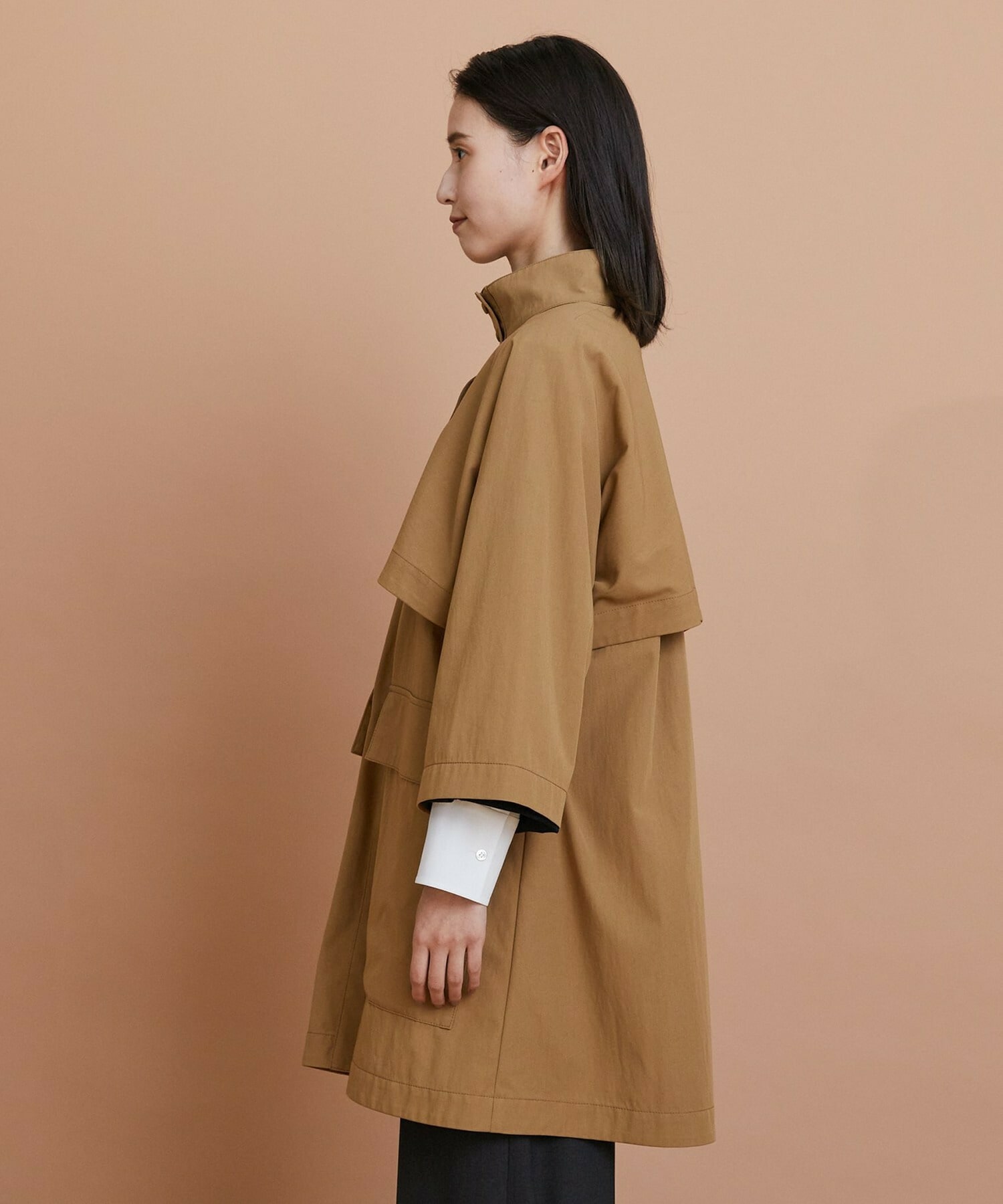 【L'EQUIPE】コットンナイロンベネシャントレンチコート 詳細画像 ブラック 15