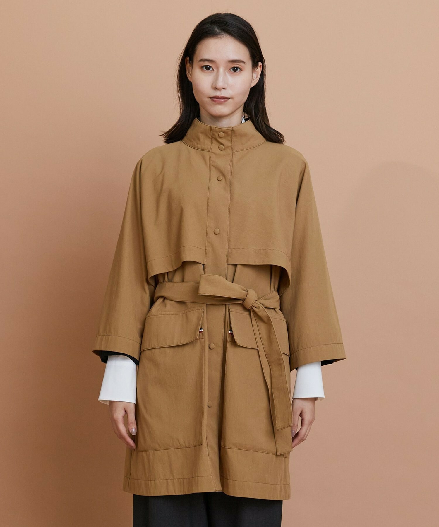 【L'EQUIPE】コットンナイロンベネシャントレンチコート 詳細画像 ブラック 17