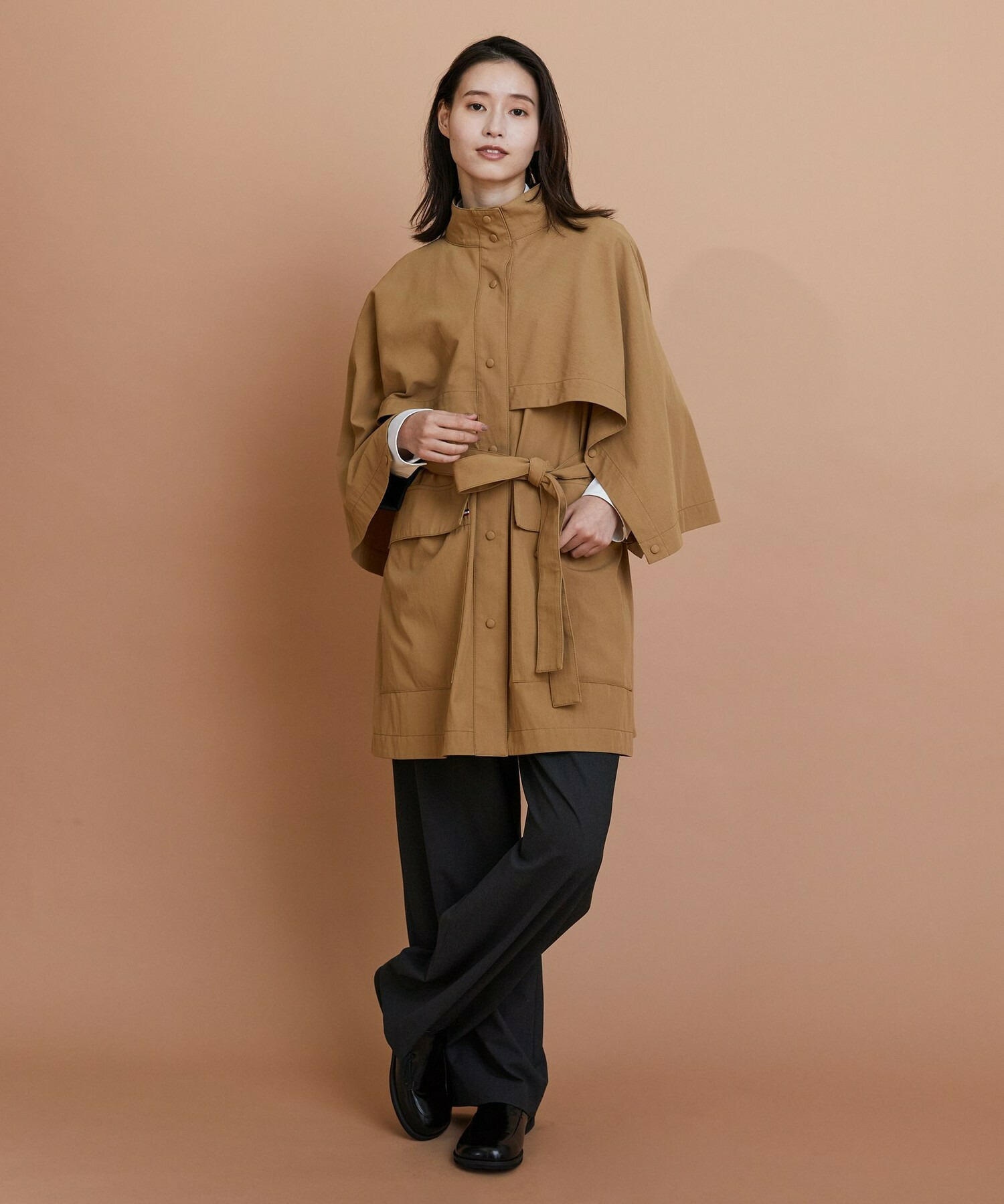 【L'EQUIPE】コットンナイロンベネシャントレンチコート 詳細画像 ブラック 5