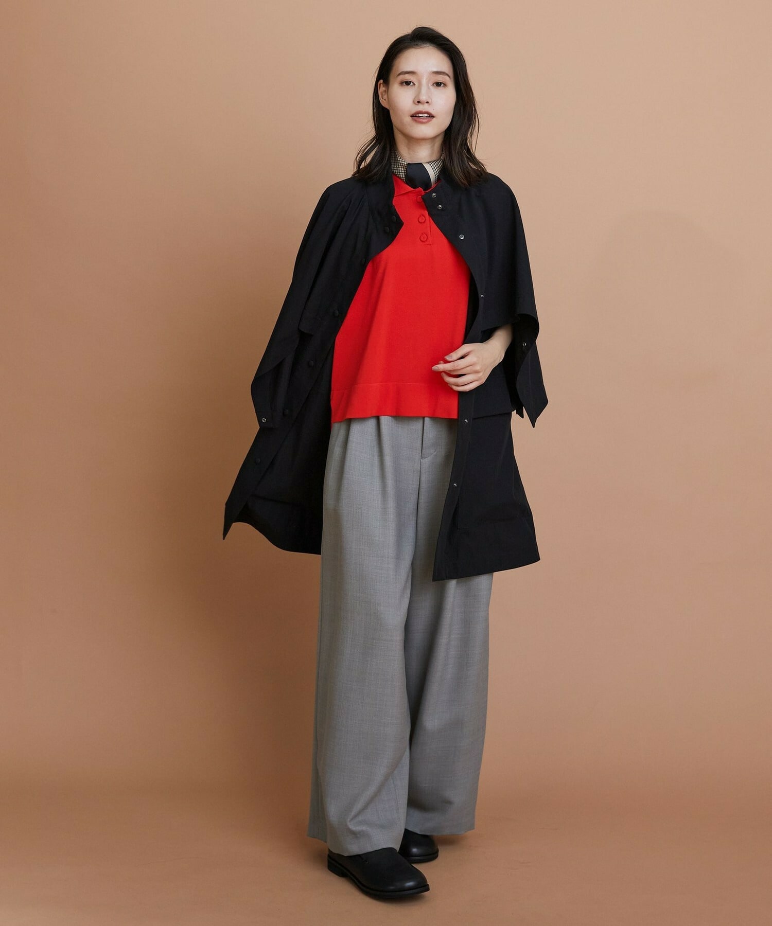 【L'EQUIPE】コットンナイロンベネシャントレンチコート 詳細画像 ブラック 8