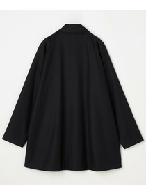 【L'EQUIPE】カシミヤ混ストレッチフラノステンカラーコート 詳細画像 ブラック 13