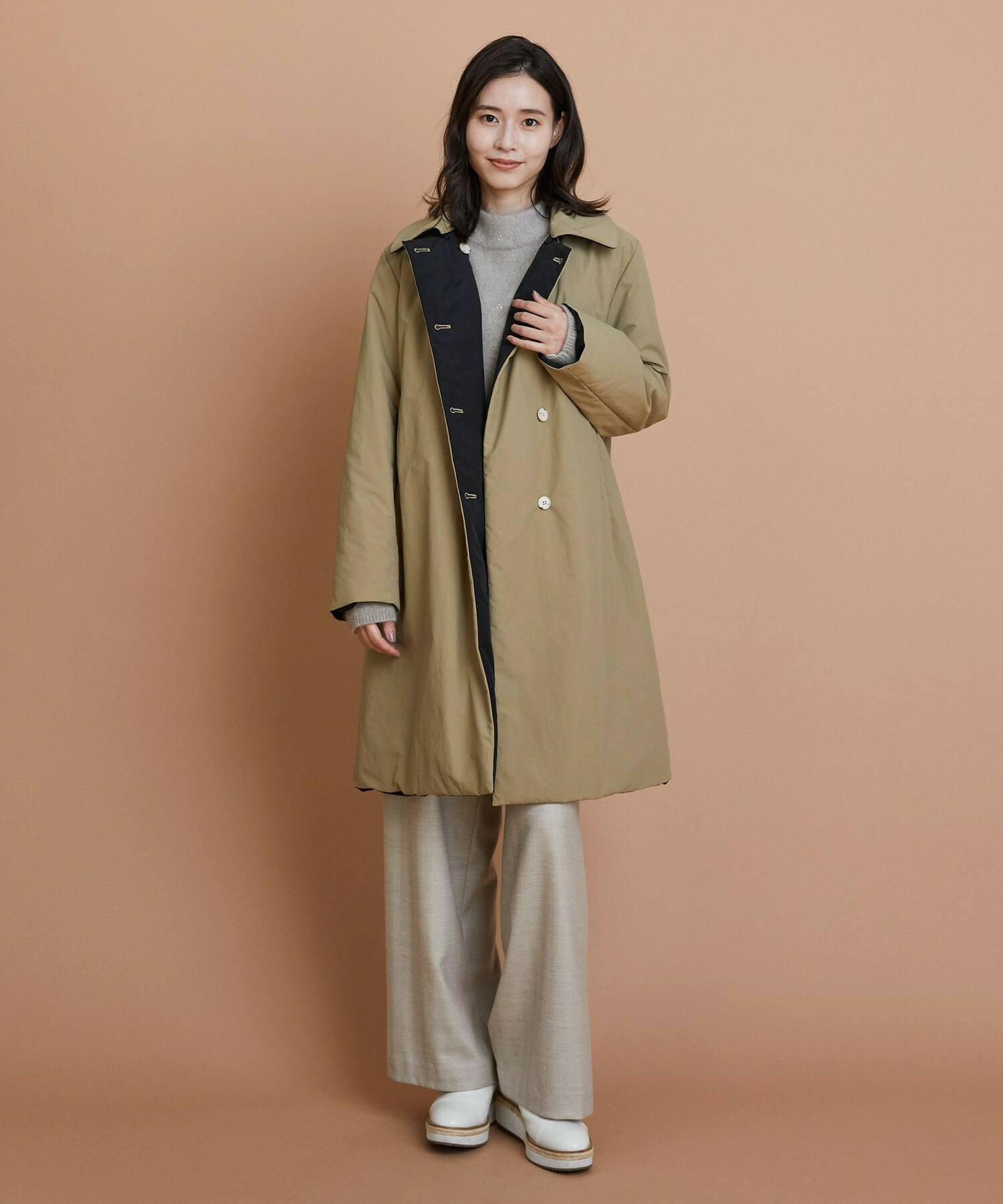 【L'EQUIPE】ナイロンワッシャー中綿コート 詳細画像 ブラック系その他 6