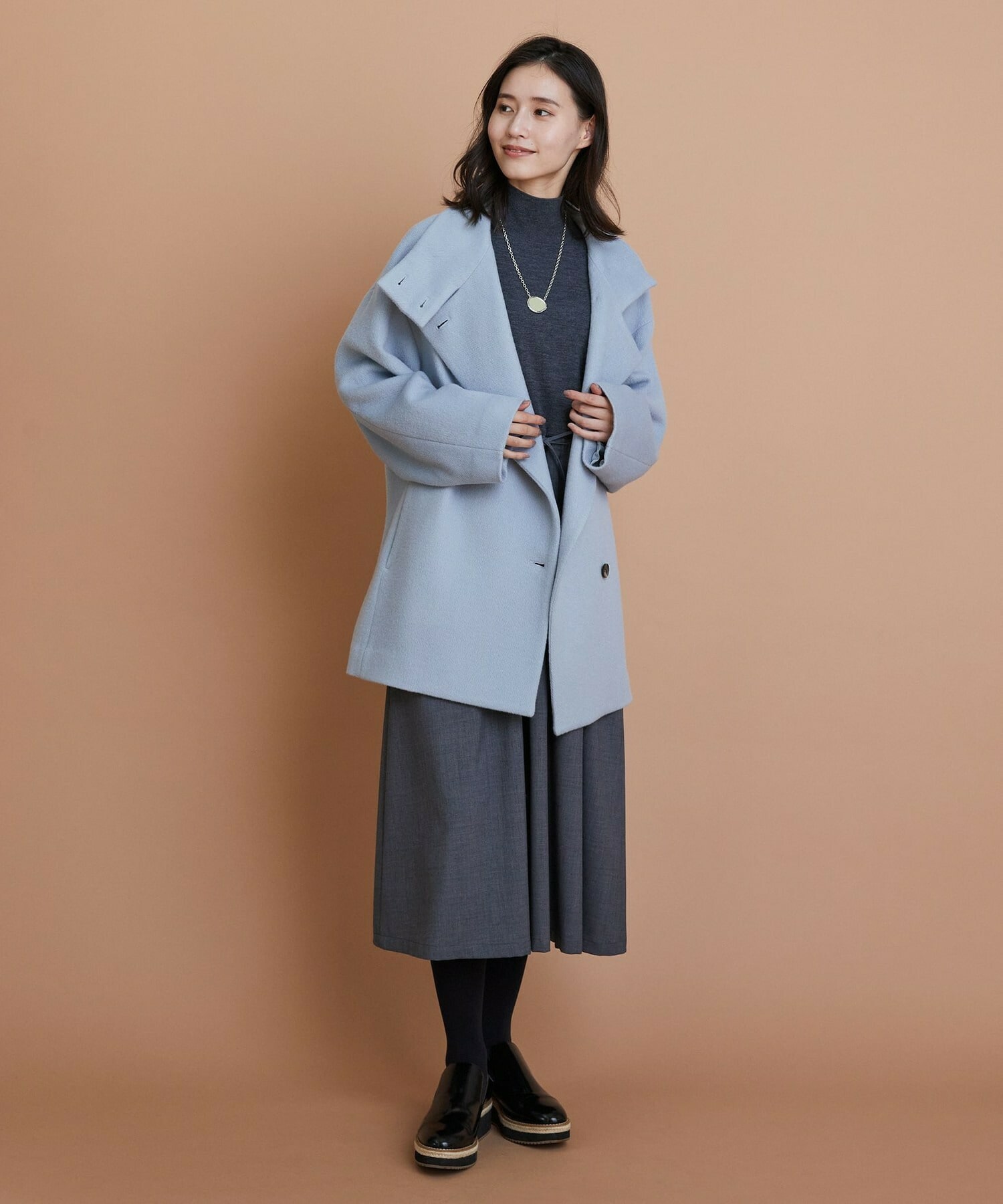 【L'EQUIPE】シャギーコート 詳細画像 ネイビー 5