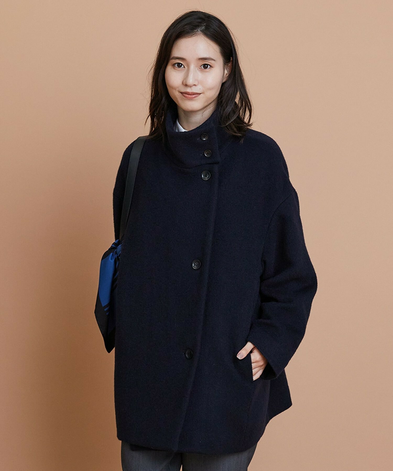 【L'EQUIPE】シャギーコート 詳細画像 ネイビー 1