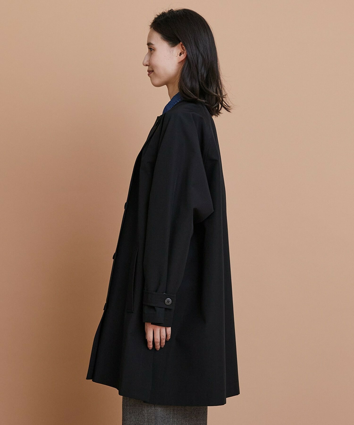 【L'EQUIPE】［eclat 2025年11月号掲載商品］グースシェルトレンチコート 詳細画像 ブラック 12