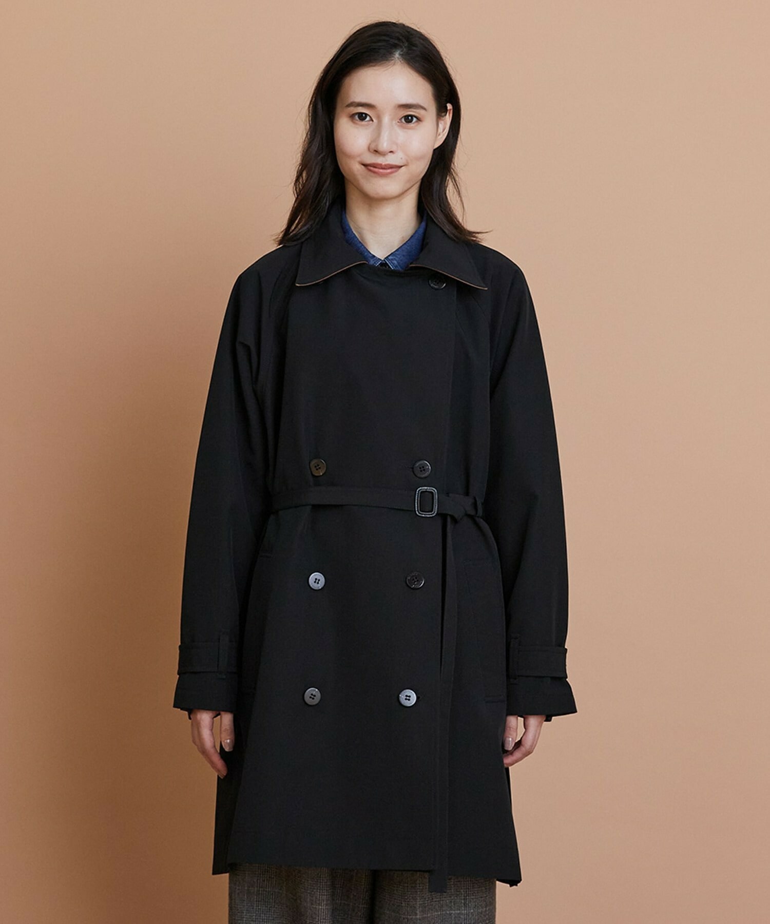 【L'EQUIPE】［eclat 2025年11月号掲載商品］グースシェルトレンチコート 詳細画像 ブラック 14