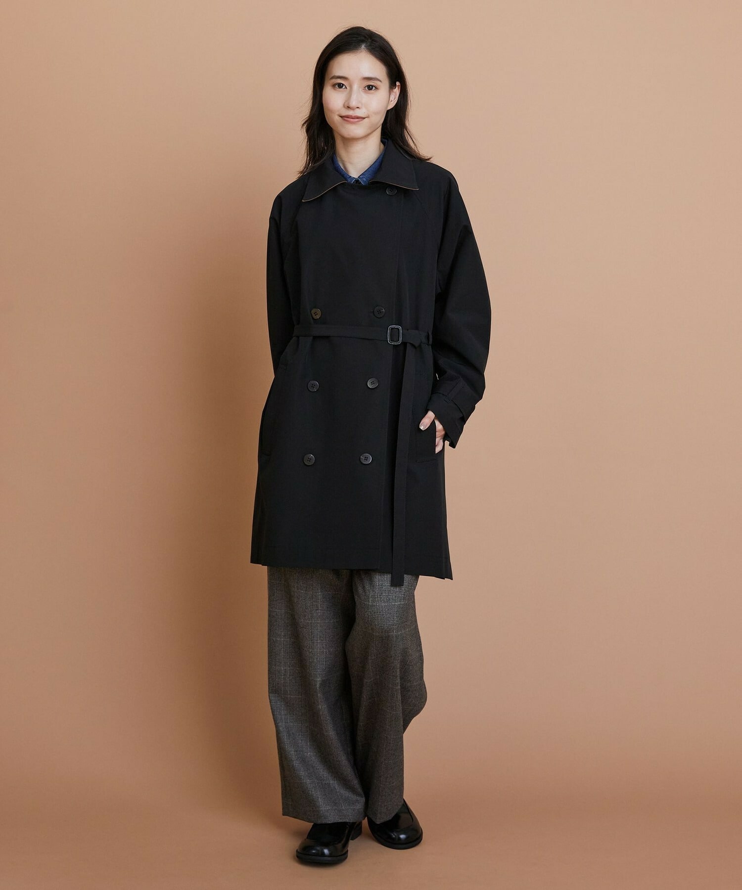 【L'EQUIPE】［eclat 2025年11月号掲載商品］グースシェルトレンチコート 詳細画像 ブラック 3