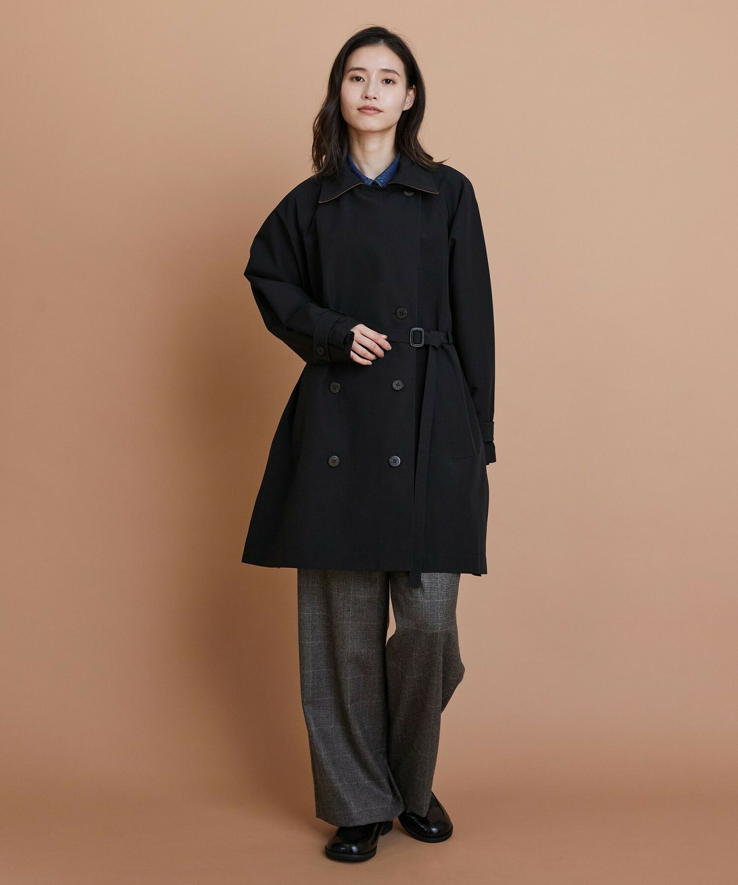 【L'EQUIPE】［eclat 2025年11月号掲載商品］グースシェルトレンチコート 詳細画像 ブラック 4