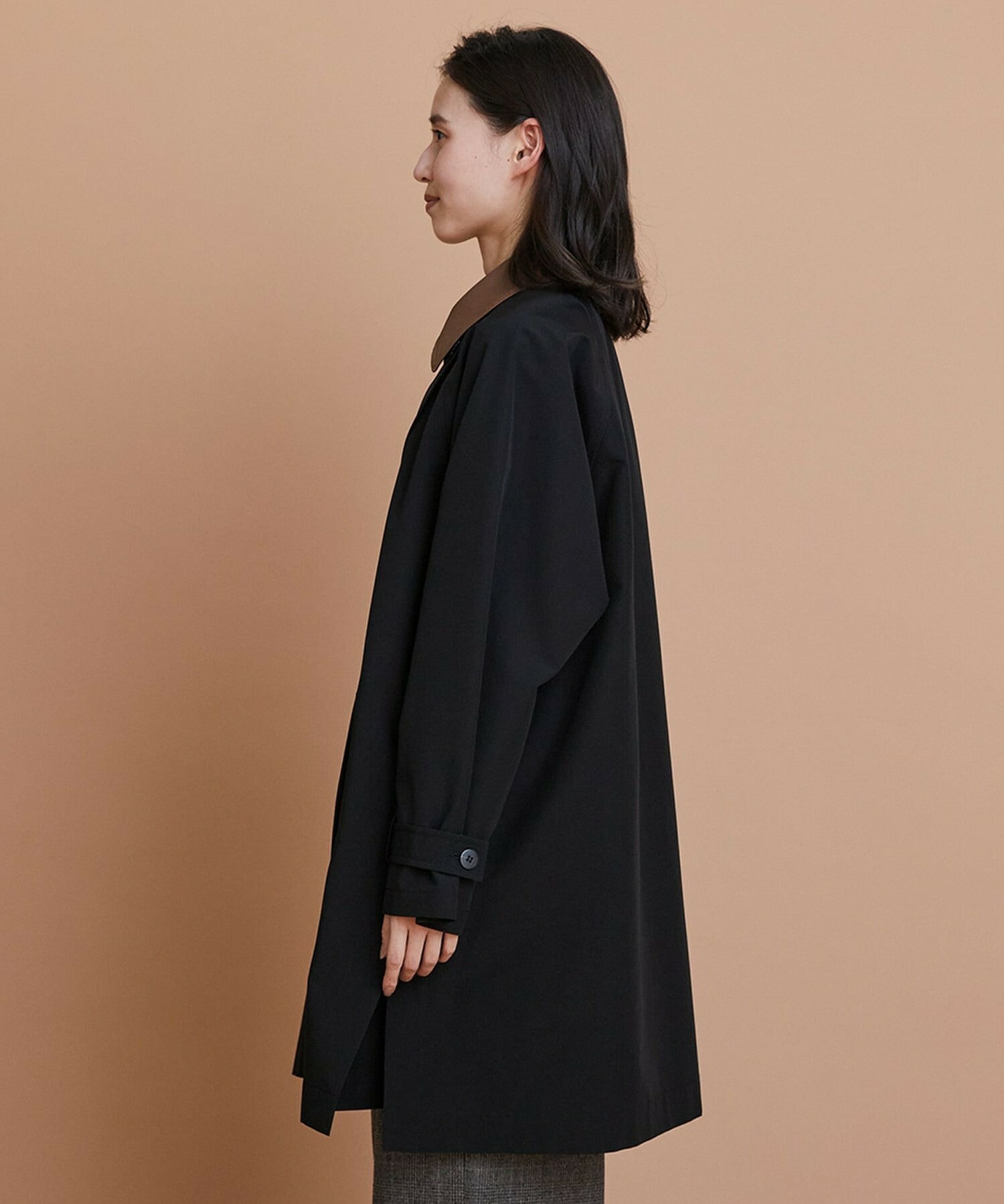 【L'EQUIPE】［eclat 2025年11月号掲載商品］グースシェルトレンチコート 詳細画像 ブラック 9