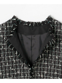 【L'EQUIPE】ツイードベスト 詳細画像 ブラック系その他 13
