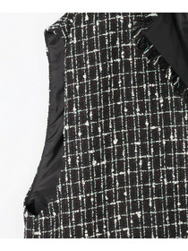 【L'EQUIPE】ツイードベスト 詳細画像 ブラック系その他 14