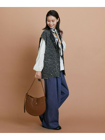 【L'EQUIPE】ツイードベスト 詳細画像 ブラック系その他 6