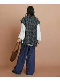 【L'EQUIPE】ツイードベスト 詳細画像 ブラック系その他 7