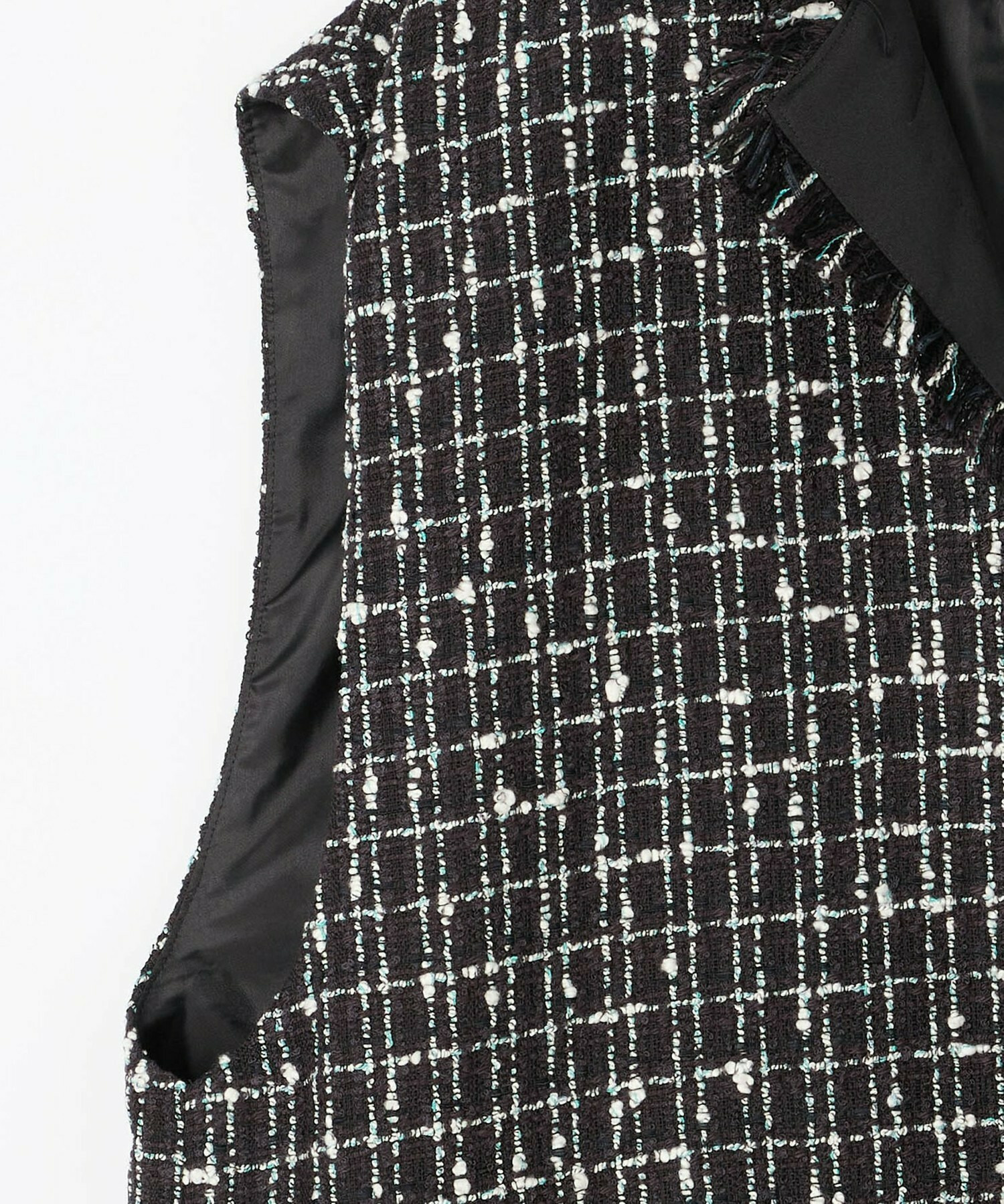 【L'EQUIPE】ツイードベスト 詳細画像 ブラック系その他 14