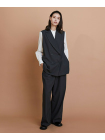 【L'EQUIPE】ウォッシャブルTR2wayジレ 詳細画像 チャコールグレー 2