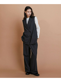 【L'EQUIPE】ウォッシャブルTR2wayジレ 詳細画像 チャコールグレー 3