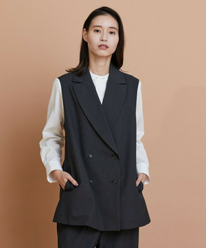 【L'EQUIPE】ウォッシャブルTR2wayジレ 詳細画像 チャコールグレー 1