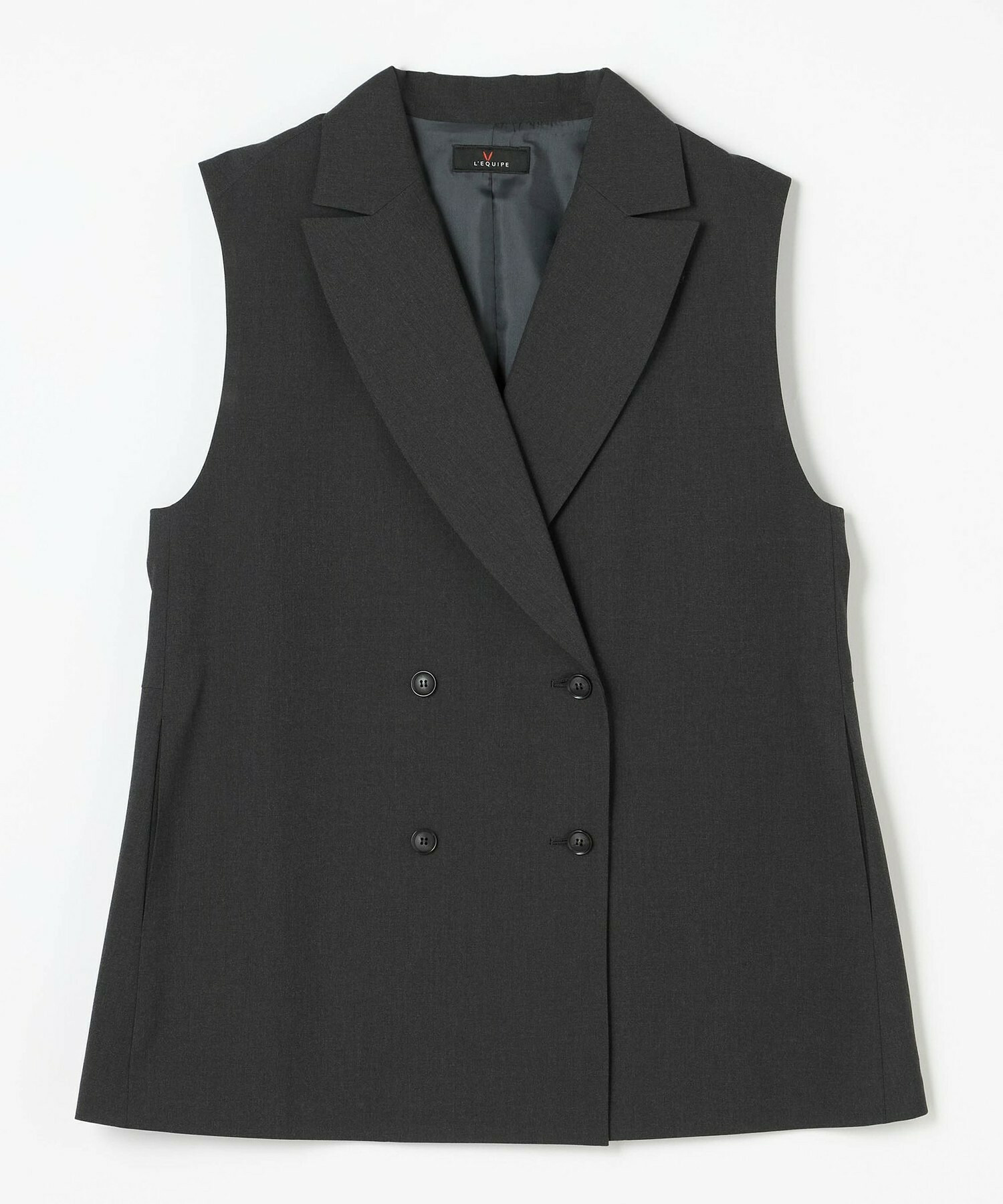 【L'EQUIPE】ウォッシャブルTR2wayジレ 詳細画像 チャコールグレー 11