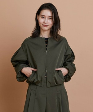 【L'EQUIPE】シャイニータフタショートブルゾン 詳細画像 カーキ 1