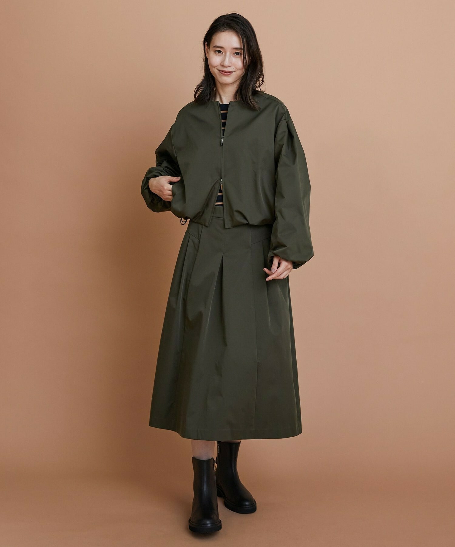 【L'EQUIPE】シャイニータフタショートブルゾン 詳細画像 ブラック 1