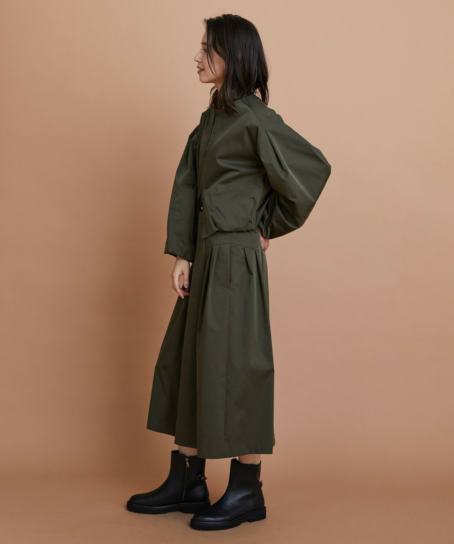 【L'EQUIPE】シャイニータフタショートブルゾン 詳細画像 ブラック 4