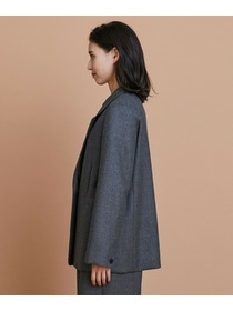 【L'EQUIPE】［eclat 2025年11月号掲載商品］ウールサキソニーテーラードジャケット 詳細画像 チャコールグレー 17