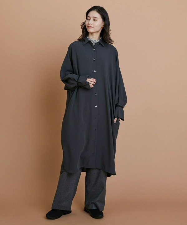 【L'EQUIPE】エステルボイルシャツワンピース